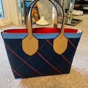 Banana Republic Plaid Tote Bag - Vegan Leather